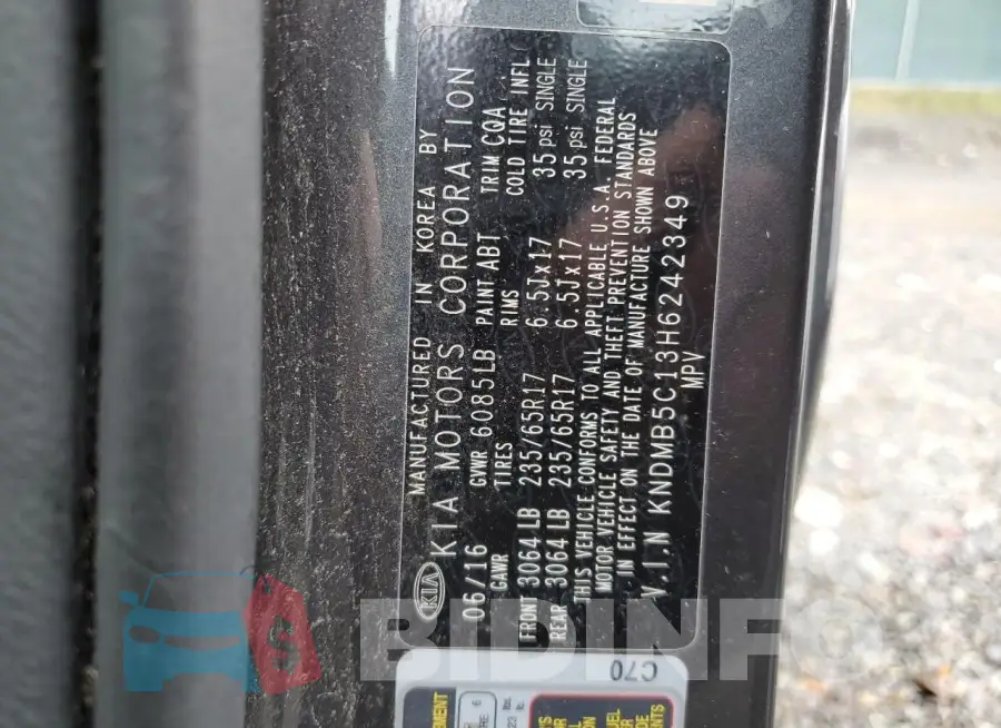 KNDMB5C13H6242349 Photo# 13
