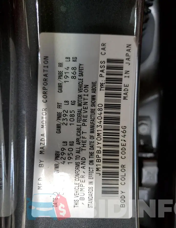 JM1BPBJY0M1340480 Photo# 12