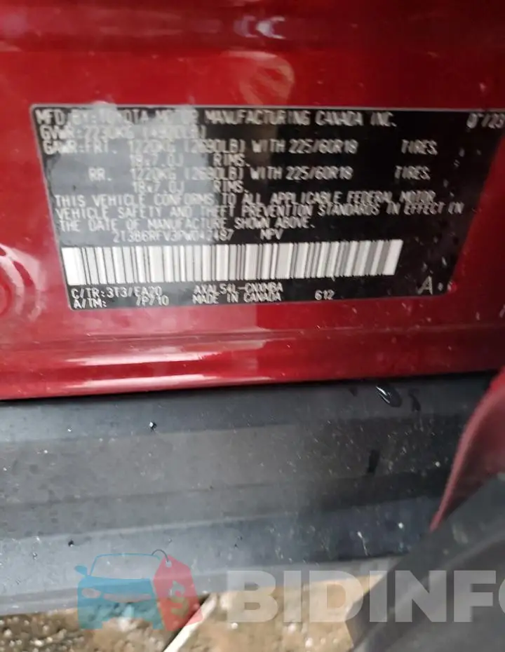 2T3B6RFV3PW042487 Photo# 13