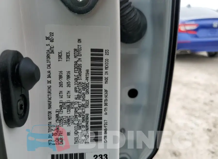 3TMCZ5AN6NM489048 Photo# 12