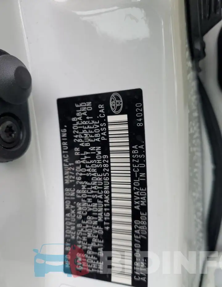 4T1G11AK8NU652829 Photo# 12