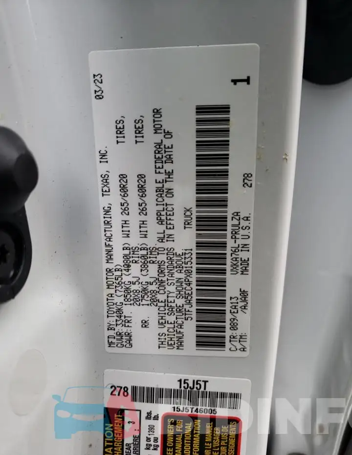 5TFJA5EC4PX015331 Photo# 12