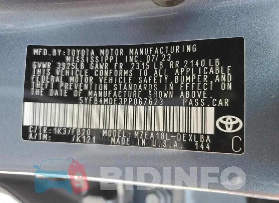 5YFB4MDE3PP067623 Photo# 12