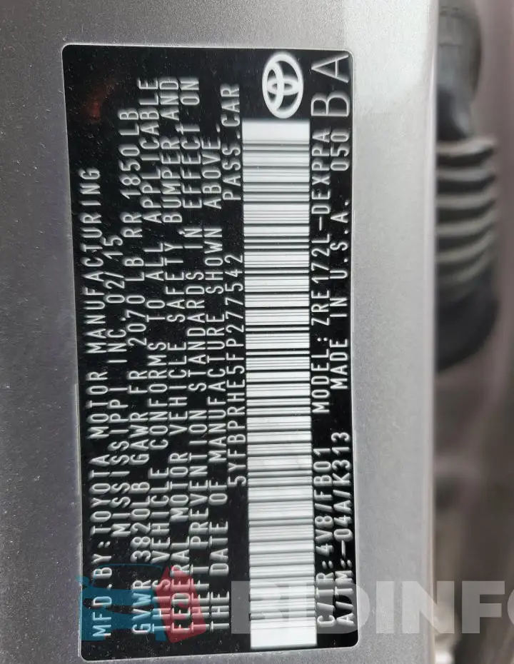 5YFBPRHE5FP277542 Photo# 12