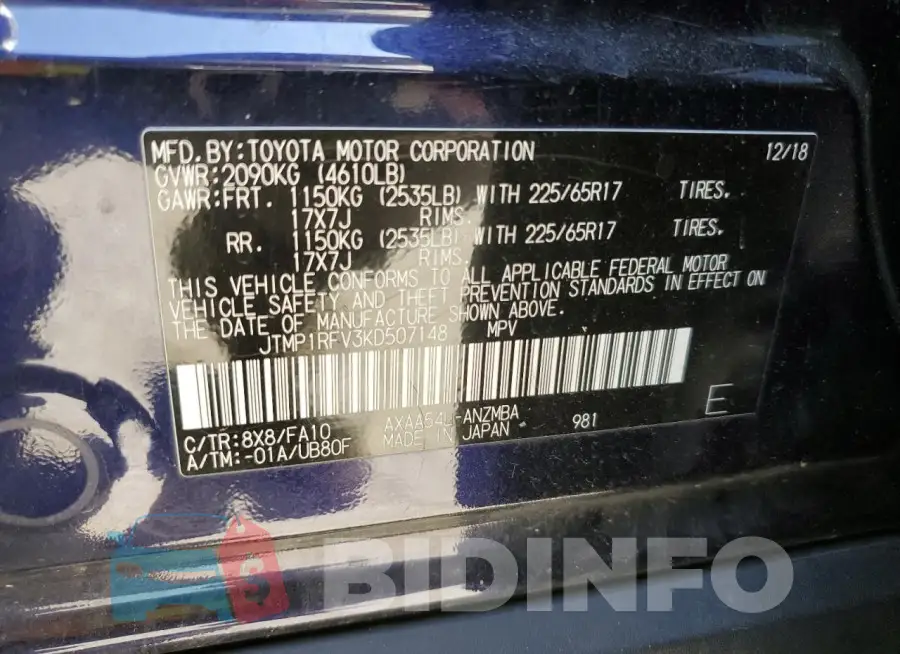JTMP1RFV3KD507148 Photo# 12