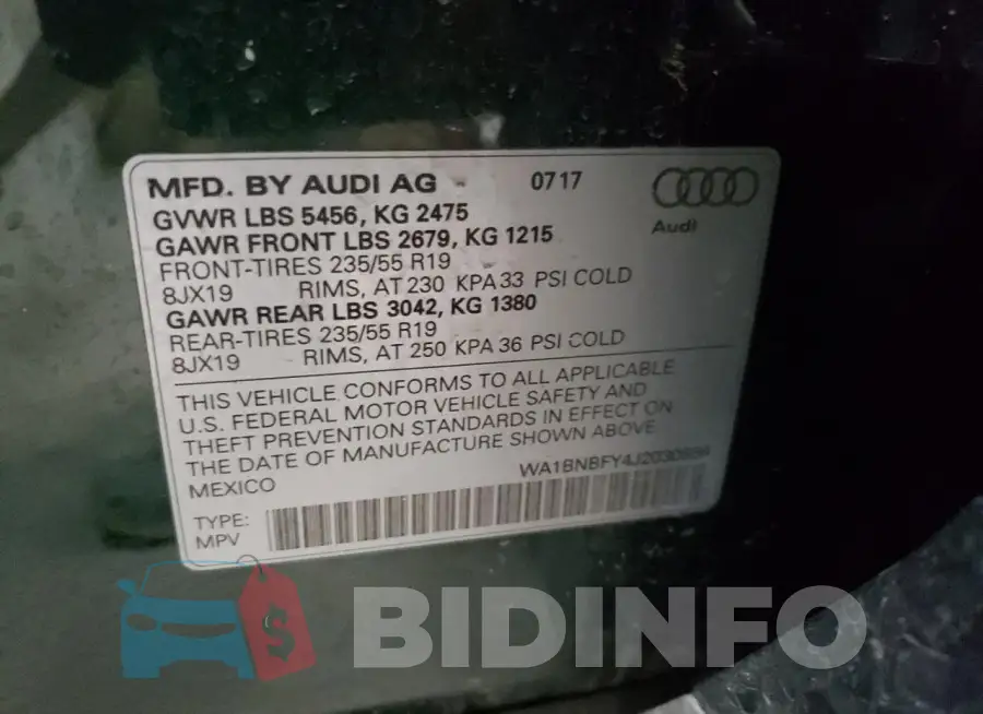 WA1BNBFY4J2030556 Photo# 13