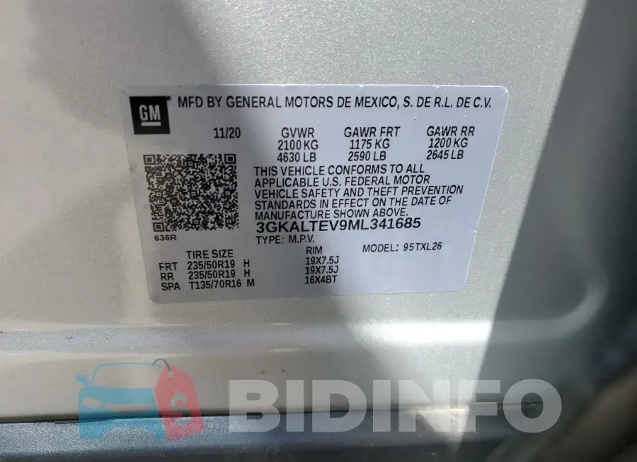 3GKALTEV9ML341685 Photo# 12
