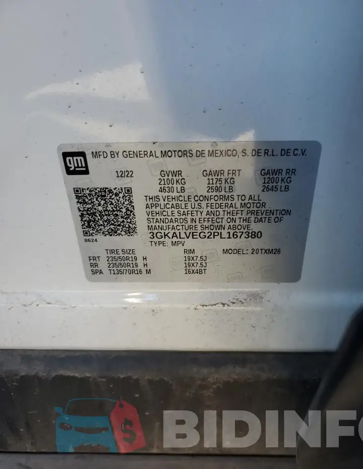 3GKALVEG2PL167380 Photo# 13