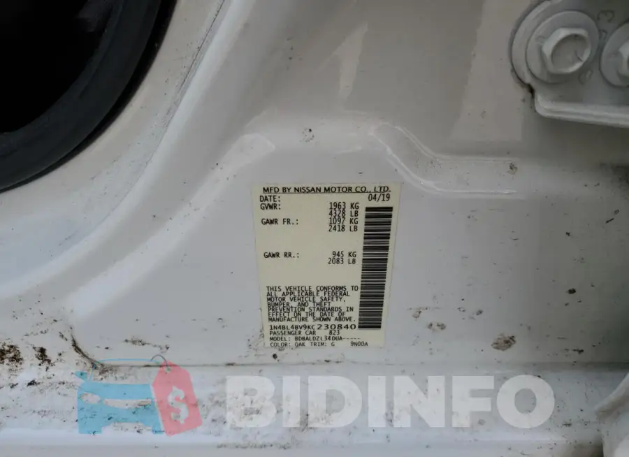 1N4BL4BV9KC230840 Photo# 12