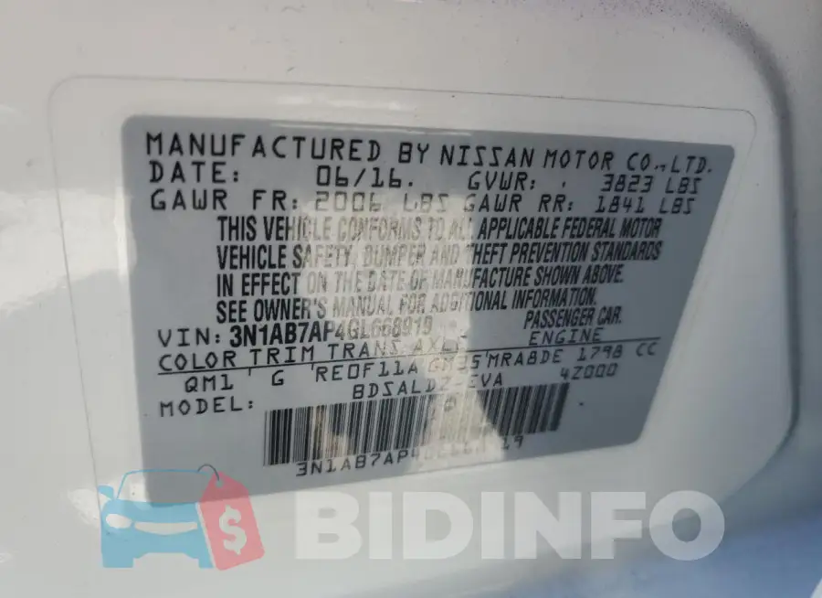 3N1AB7AP4GL668919 Photo# 12