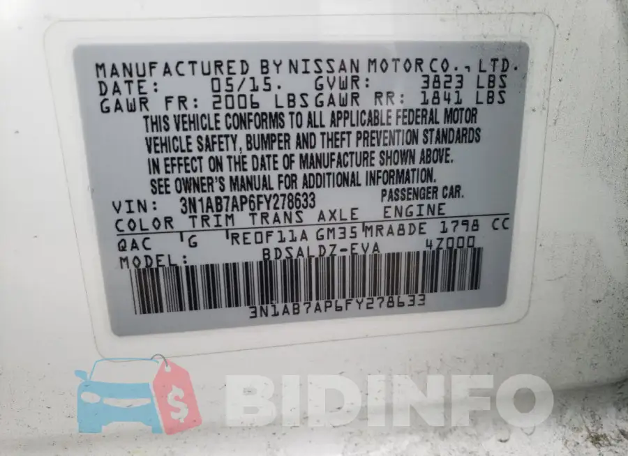 3N1AB7AP6FY278633 Photo# 12