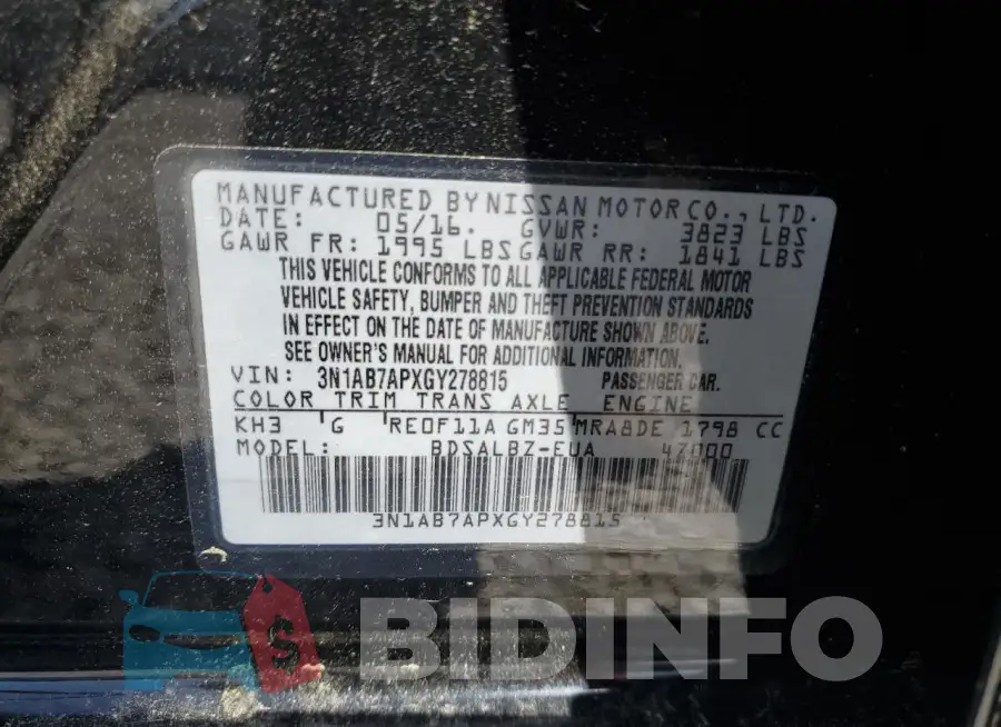 3N1AB7APXGY278815 Photo# 12