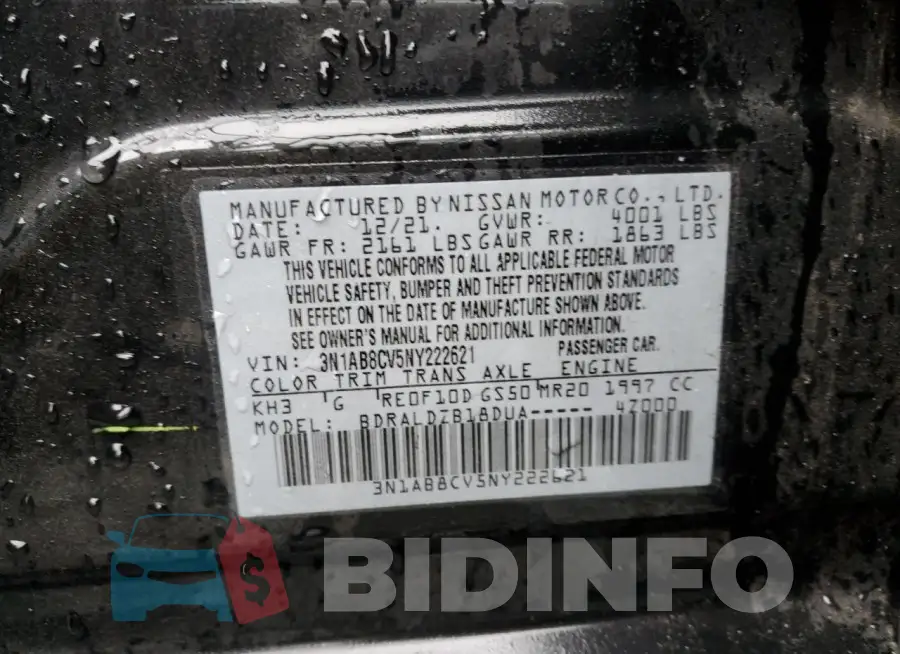 3N1AB8CV5NY222621 Photo# 12