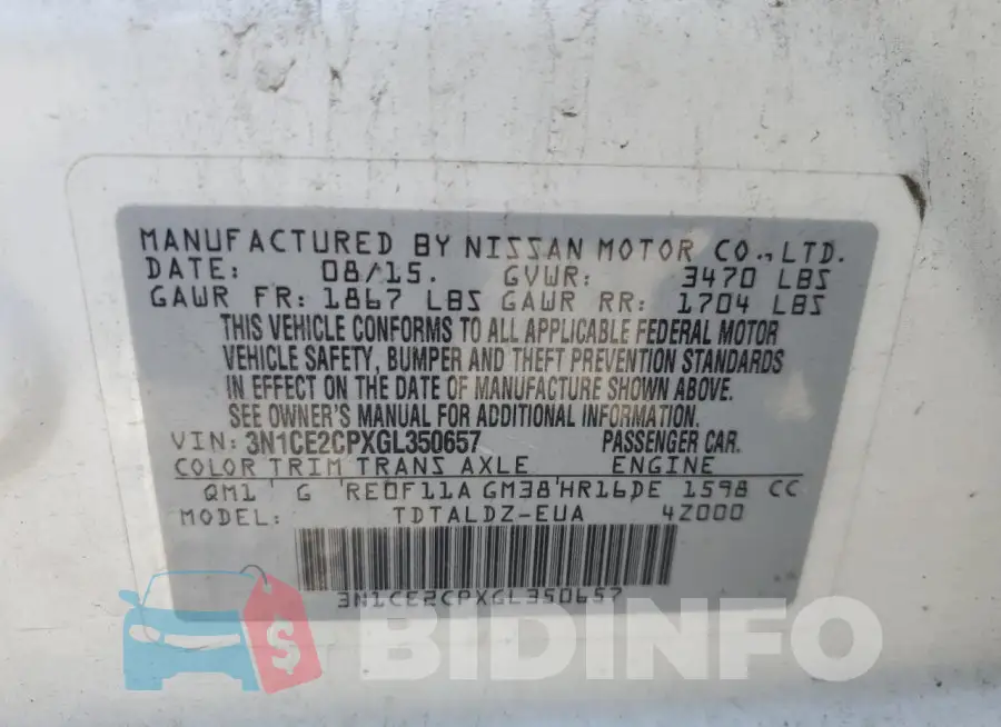 3N1CE2CPXGL350657 Photo# 12
