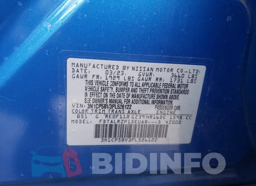 3N1CP5BV3PL526122 Photo# 12