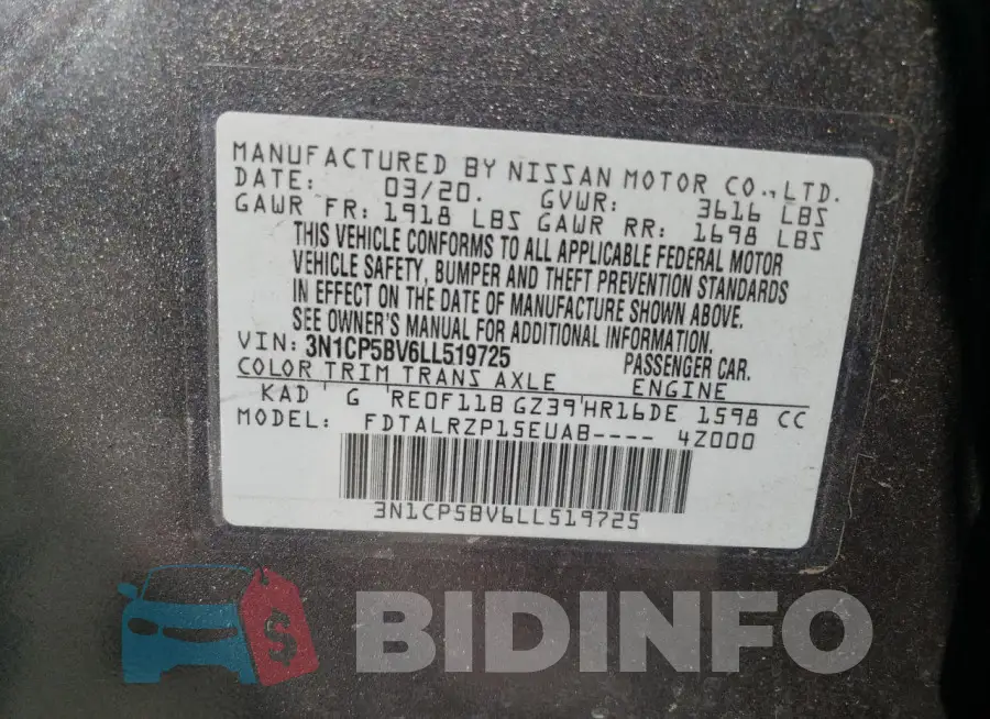 3N1CP5BV6LL519725 Photo# 12