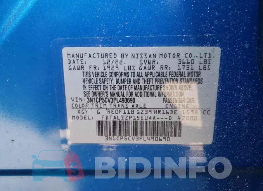 3N1CP5CV3PL490690 Photo# 13