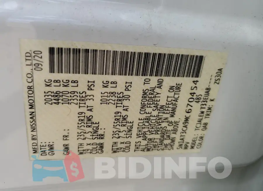 5N1AT3CA9MC670454 Photo# 13