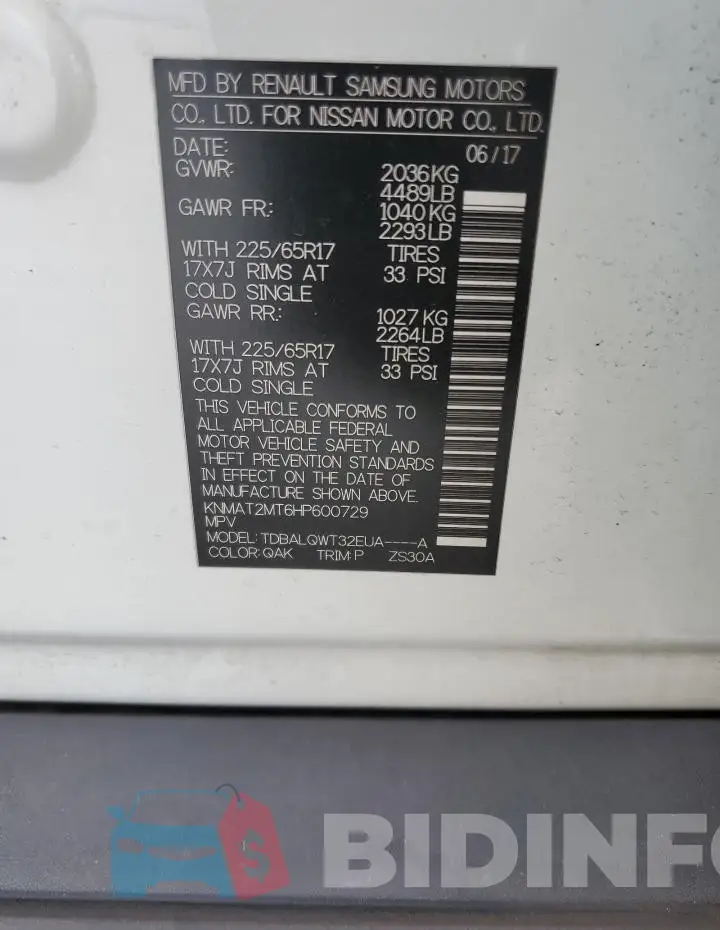 KNMAT2MT6HP600729 Photo# 14