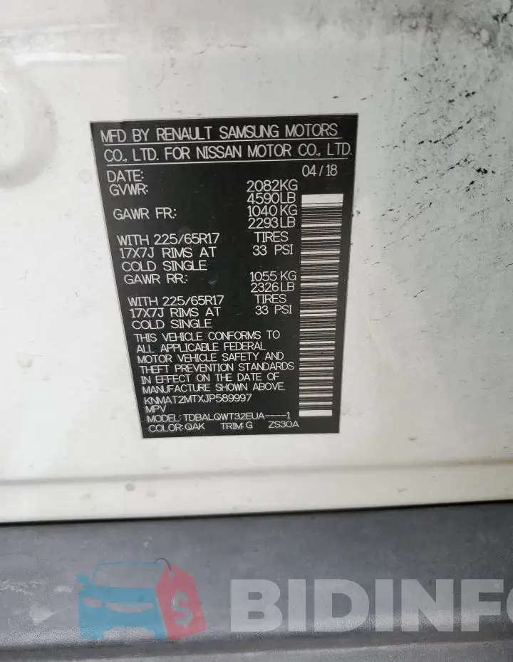KNMAT2MTXJP589997 Photo# 12