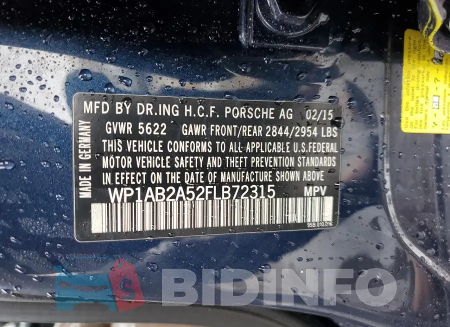 WP1AB2A52FLB72315 Photo# 13