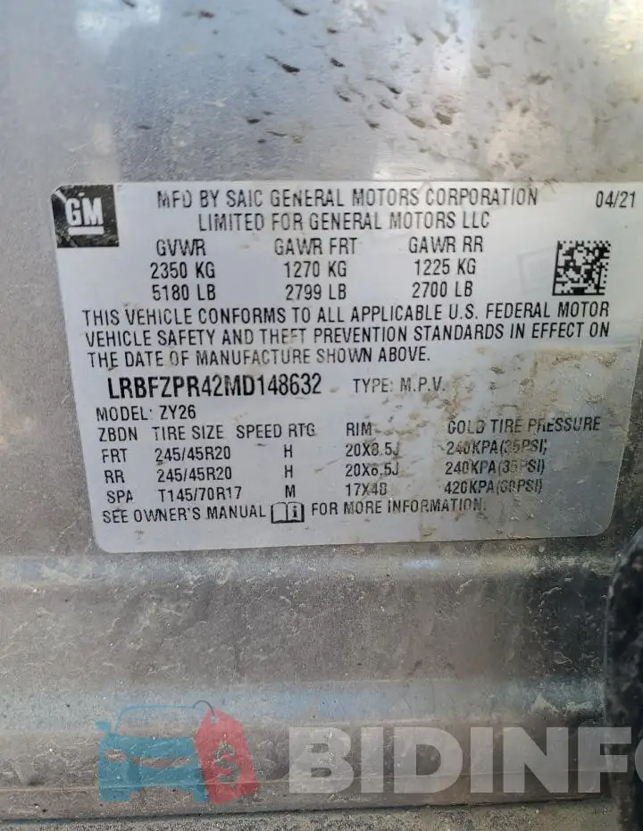 LRBFZPR42MD148632 Photo# 12