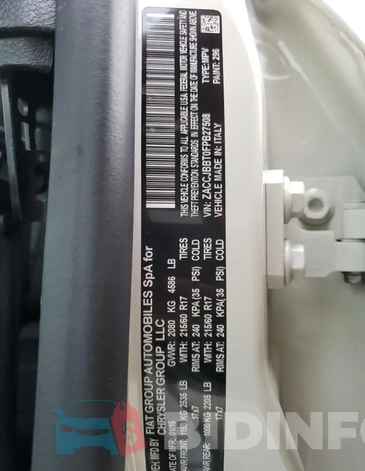 ZACCJBBT0FPB27508 Photo# 12