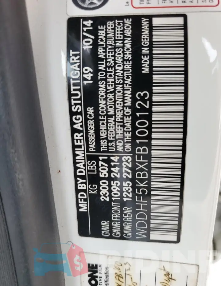 WDDHF5KBXFB100123 Photo# 13