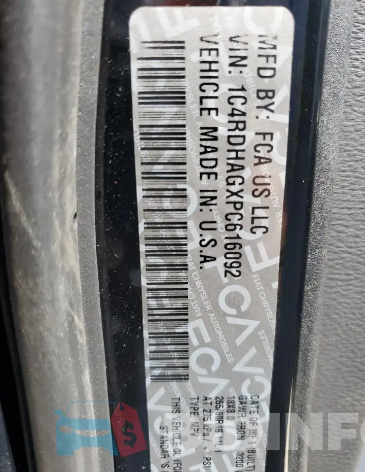 1C4RDHAGXPC616092 Photo# 13