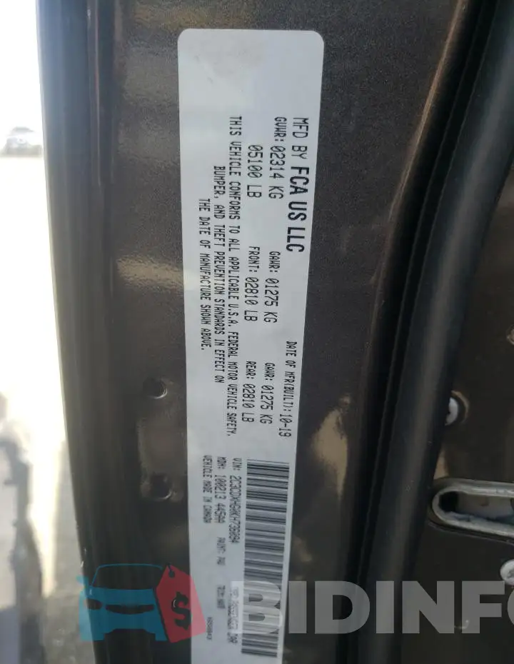 2C3CDXHG0KH736094 Photo# 13