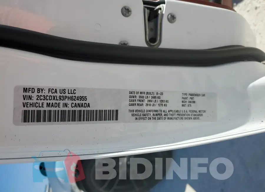 2C3CDXL93PH624955 Photo# 13