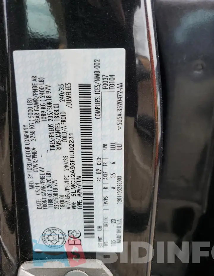 5LMCJ2A95FUJ02231 Photo# 14