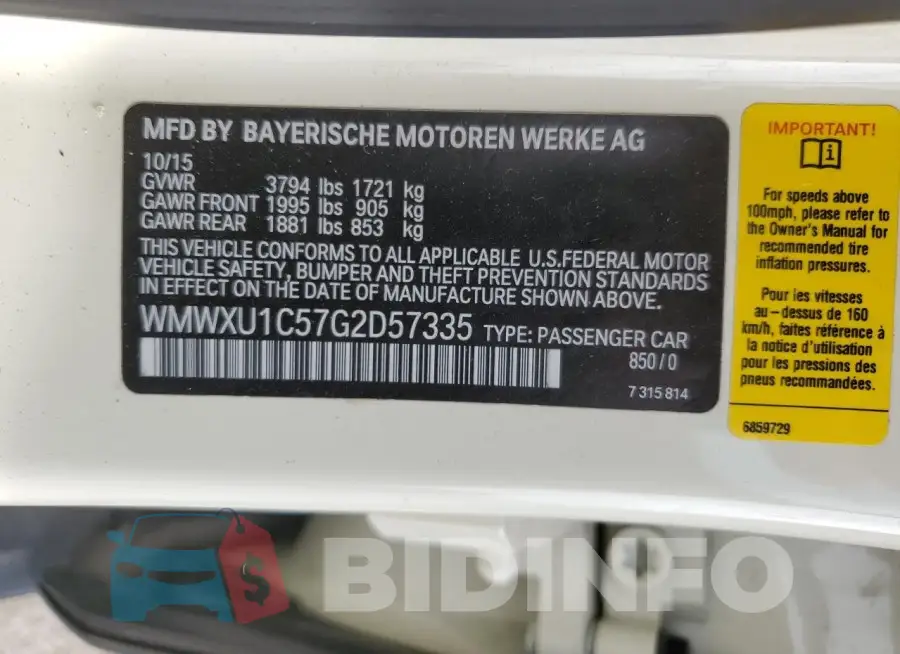 WMWXU1C57G2D57335 Photo# 12