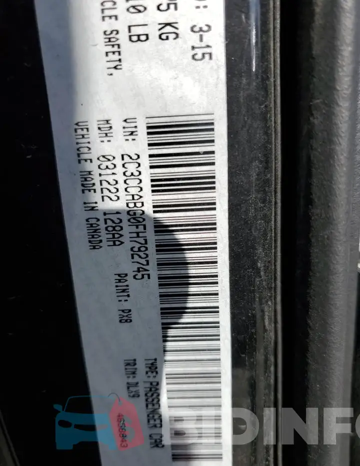 2C3CCABG0FH792745 Photo# 12