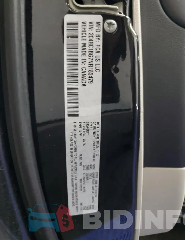 2C4RC1BG7NR185479 Photo# 13