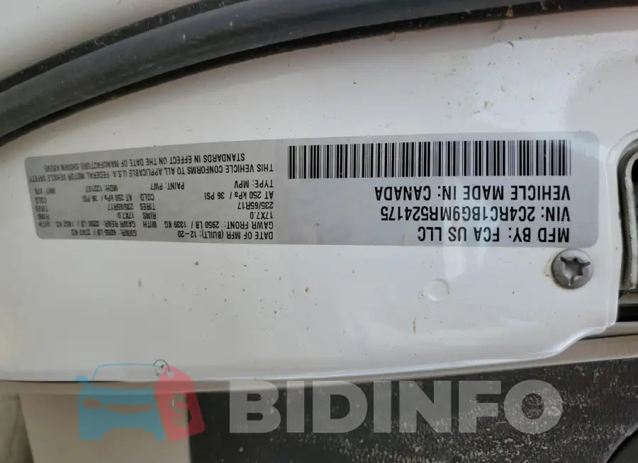2C4RC1BG9MR524175 Photo# 12