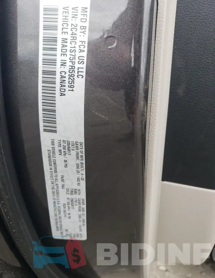 2C4RC1S75PR592591 Photo# 13