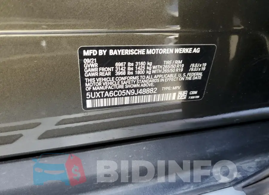 5UXTA6C05N9J48882 Photo# 13