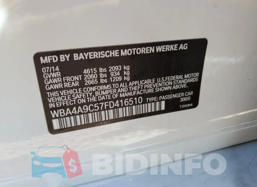 WBA4A9C57FD416510 Photo# 12