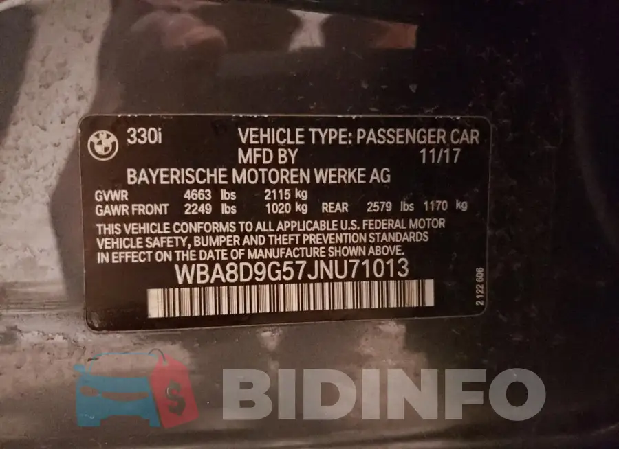 WBA8D9G57JNU71013 Photo# 12