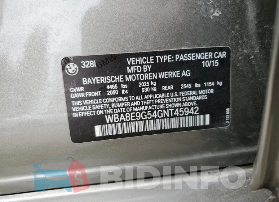 WBA8E9G54GNT45942 Photo# 12
