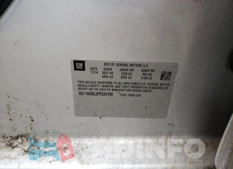 1G11A5SL2FF220180 Photo# 12