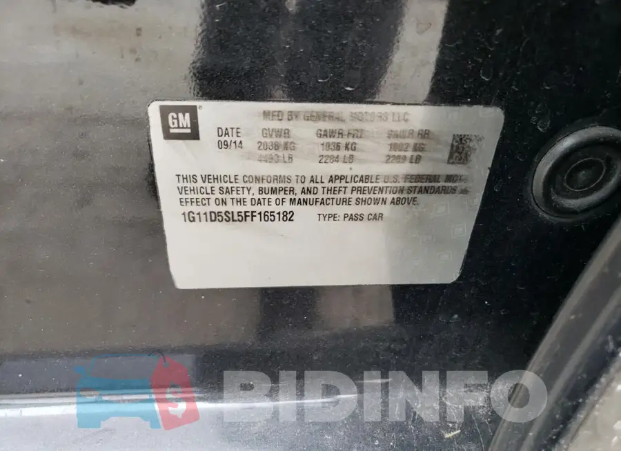 1G11D5SL5FF165182 Photo# 13