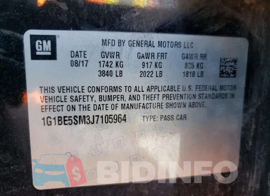 1G1BE5SM3J7105964 Photo# 13