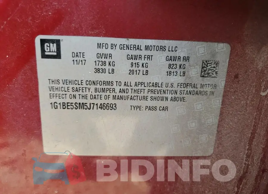 1G1BE5SM5J7146693 Photo# 12