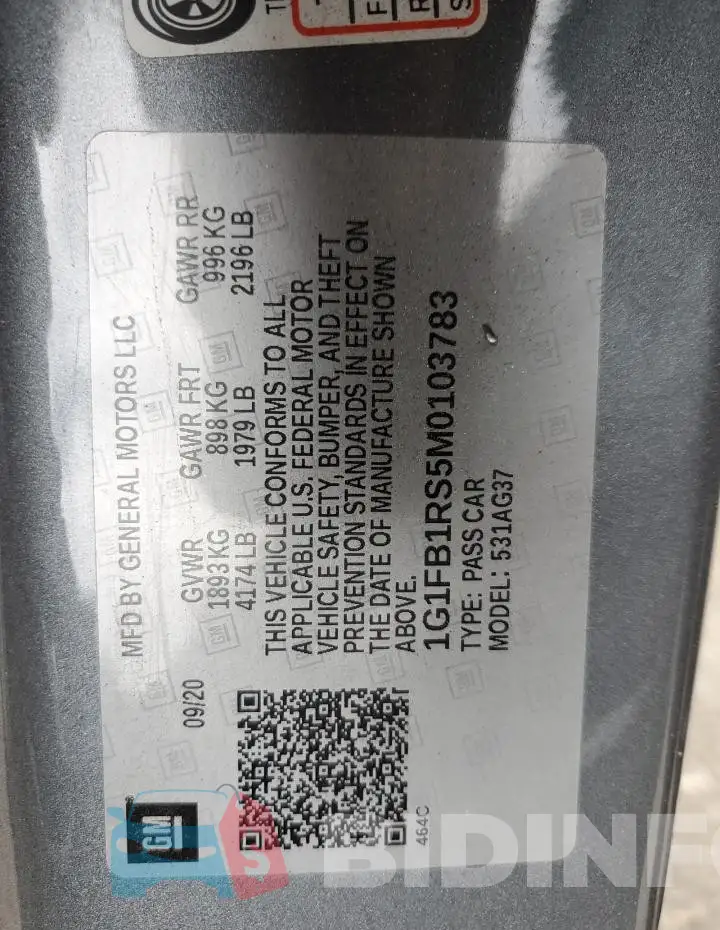 1G1FB1RS5M0103783 Photo# 12