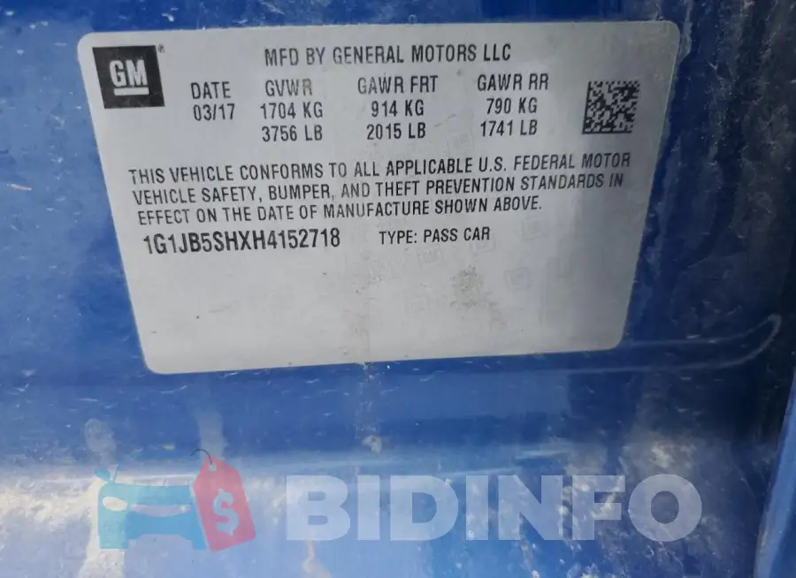 1G1JB5SHXH4152718 Photo# 13