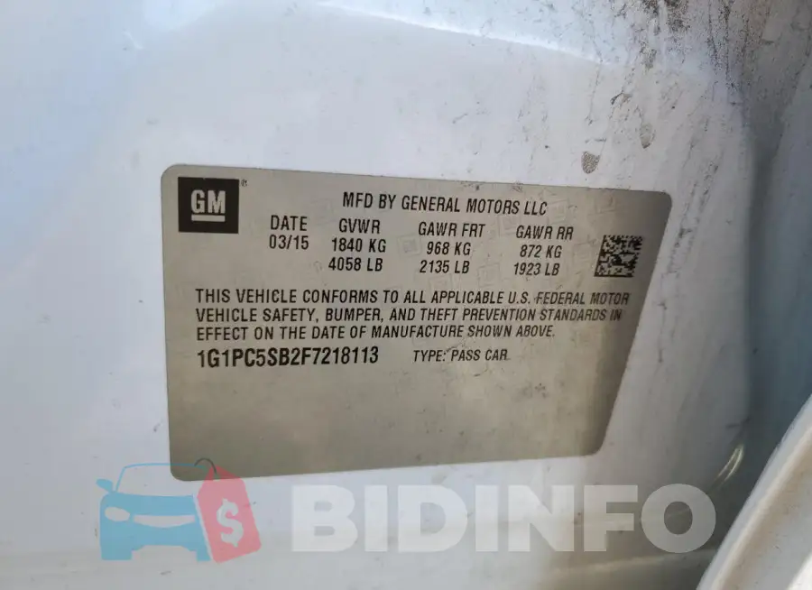 1G1PC5SB2F7218113 Photo# 13