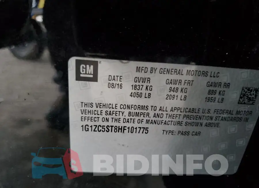 1G1ZC5ST8HF101775 Photo# 12