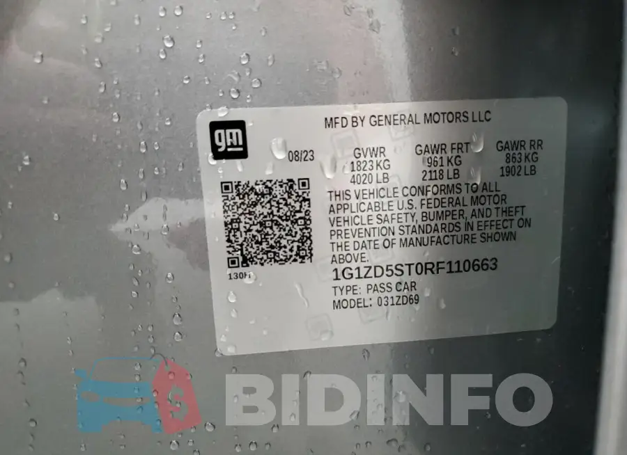 1G1ZD5ST0RF110663 Photo# 13